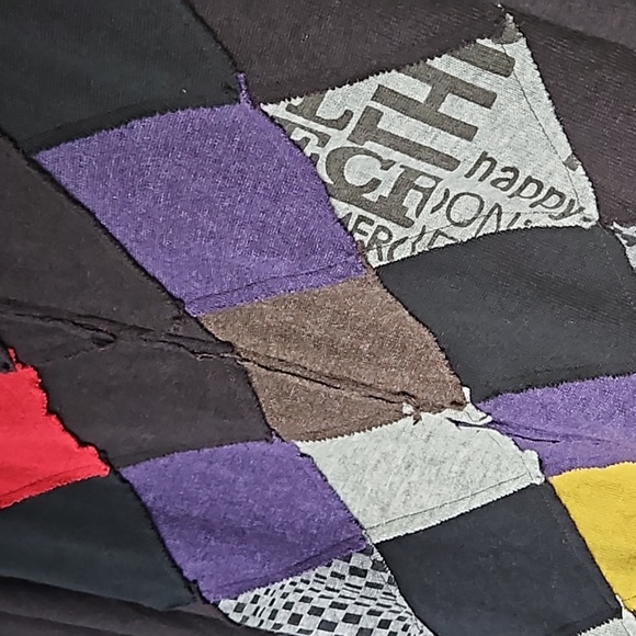 Desigual mens zip front wool blend jacket/patchwork design-M - Picture 2 of 8